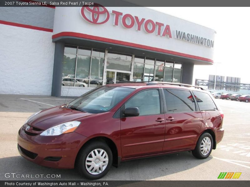 Salsa Red Pearl / Taupe 2007 Toyota Sienna LE