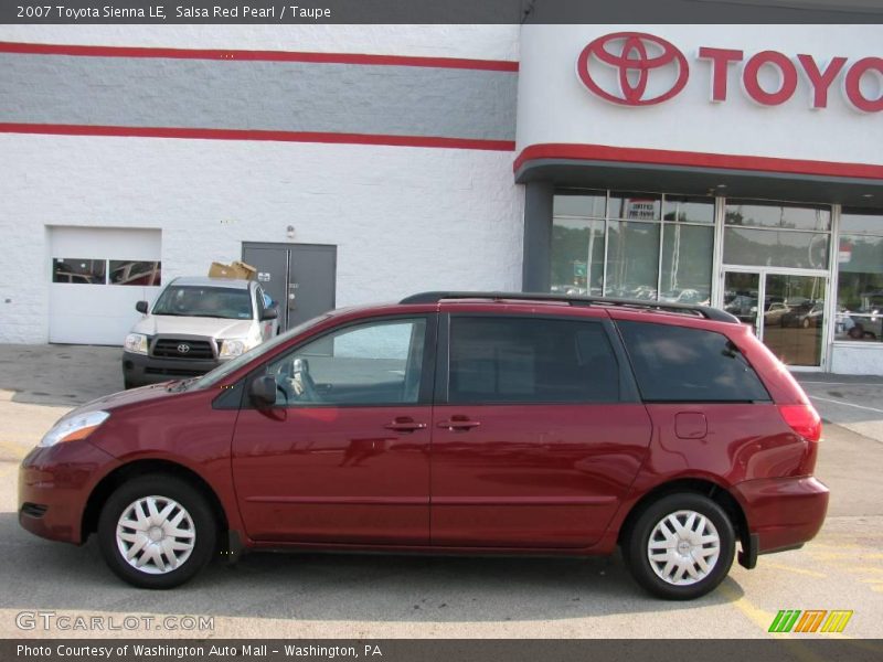 Salsa Red Pearl / Taupe 2007 Toyota Sienna LE