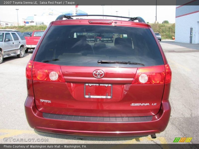Salsa Red Pearl / Taupe 2007 Toyota Sienna LE