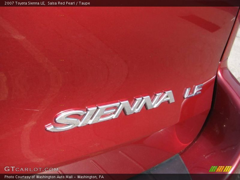 Salsa Red Pearl / Taupe 2007 Toyota Sienna LE