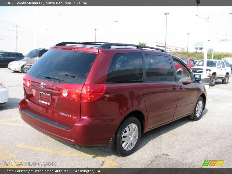 Salsa Red Pearl / Taupe 2007 Toyota Sienna LE
