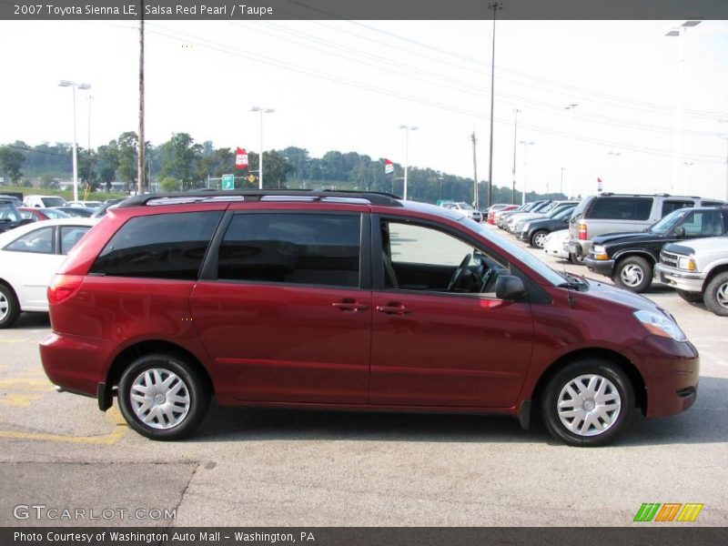 Salsa Red Pearl / Taupe 2007 Toyota Sienna LE