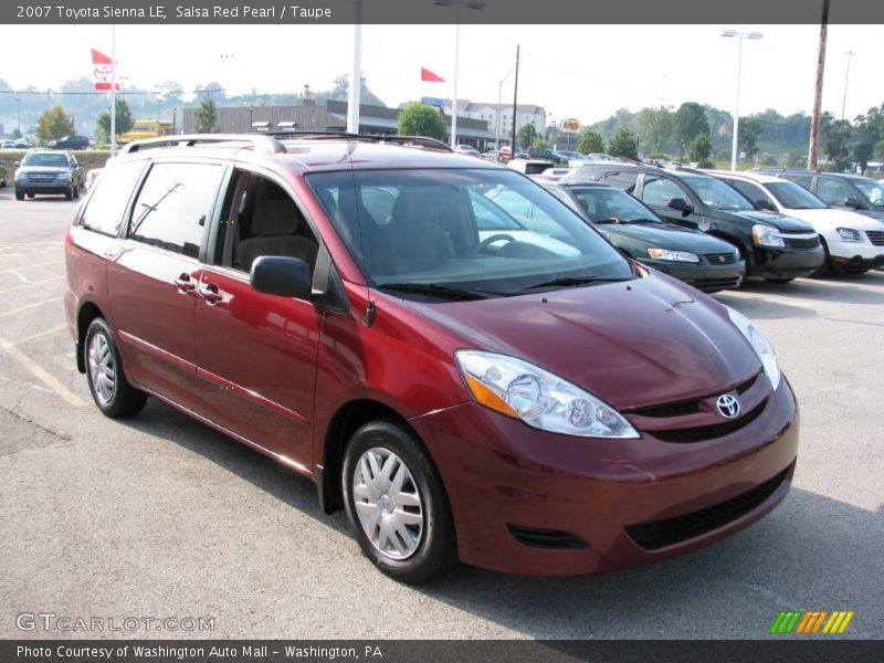 Salsa Red Pearl / Taupe 2007 Toyota Sienna LE