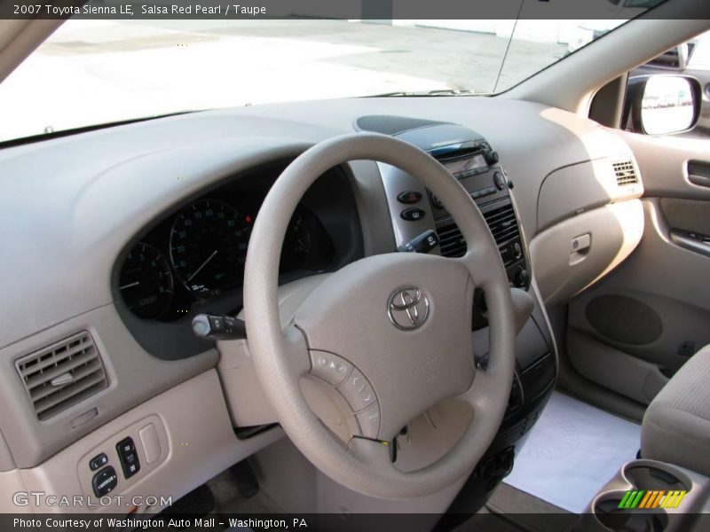 Salsa Red Pearl / Taupe 2007 Toyota Sienna LE