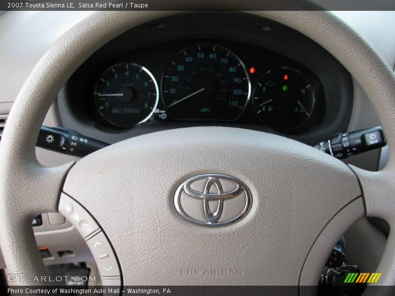 Salsa Red Pearl / Taupe 2007 Toyota Sienna LE