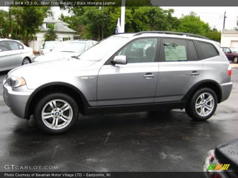 Silver Grey Metallic / Black Montana Leather 2006 BMW X3 3.0i