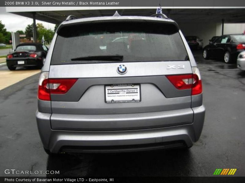 Silver Grey Metallic / Black Montana Leather 2006 BMW X3 3.0i