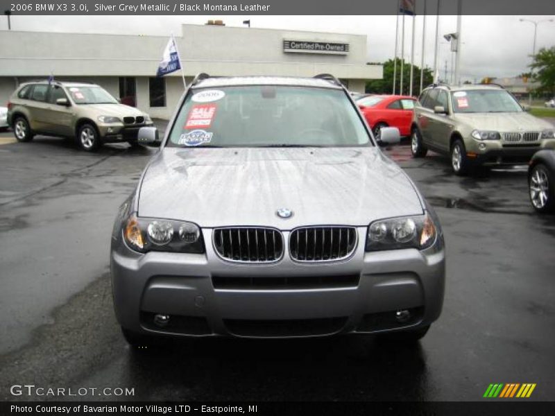Silver Grey Metallic / Black Montana Leather 2006 BMW X3 3.0i