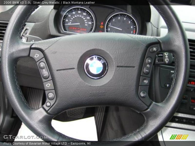 Silver Grey Metallic / Black Montana Leather 2006 BMW X3 3.0i