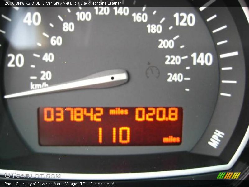 Silver Grey Metallic / Black Montana Leather 2006 BMW X3 3.0i