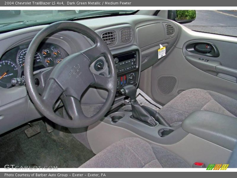 Dark Green Metallic / Medium Pewter 2004 Chevrolet TrailBlazer LS 4x4