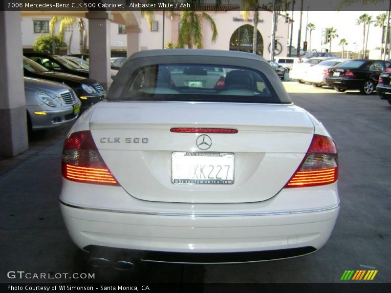 Alabaster White / Ash 2006 Mercedes-Benz CLK 500 Cabriolet