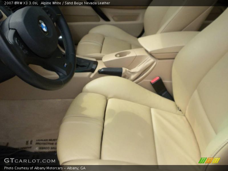 Alpine White / Sand Beige Nevada Leather 2007 BMW X3 3.0si