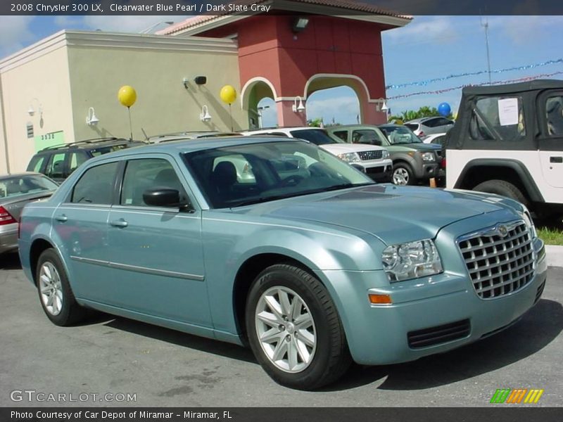 Clearwater Blue Pearl / Dark Slate Gray 2008 Chrysler 300 LX