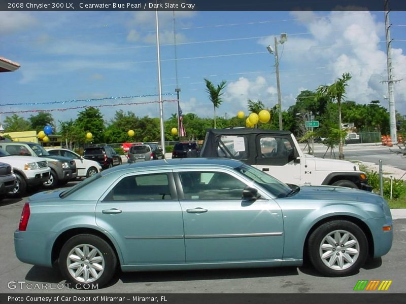 Clearwater Blue Pearl / Dark Slate Gray 2008 Chrysler 300 LX