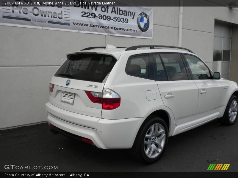 Alpine White / Sand Beige Nevada Leather 2007 BMW X3 3.0si