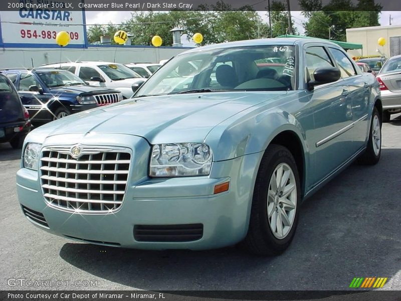 Clearwater Blue Pearl / Dark Slate Gray 2008 Chrysler 300 LX