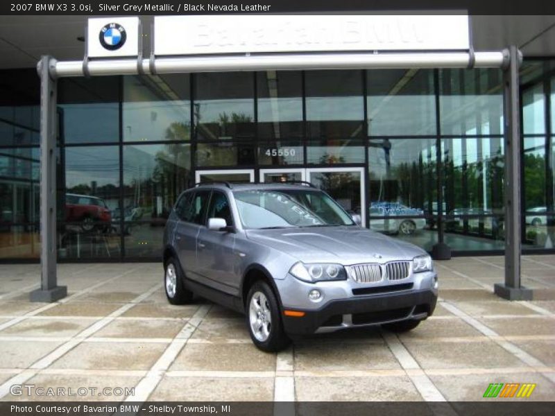 Silver Grey Metallic / Black Nevada Leather 2007 BMW X3 3.0si