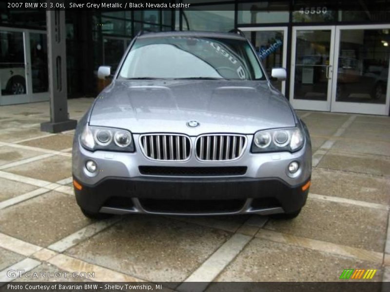 Silver Grey Metallic / Black Nevada Leather 2007 BMW X3 3.0si