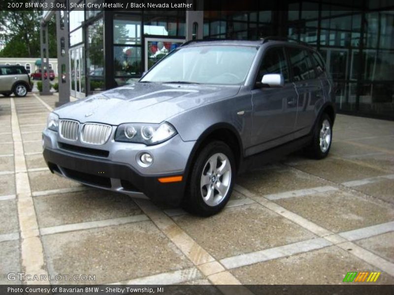 Silver Grey Metallic / Black Nevada Leather 2007 BMW X3 3.0si