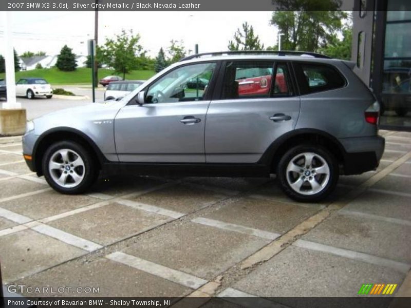 Silver Grey Metallic / Black Nevada Leather 2007 BMW X3 3.0si