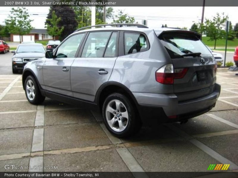 Silver Grey Metallic / Black Nevada Leather 2007 BMW X3 3.0si