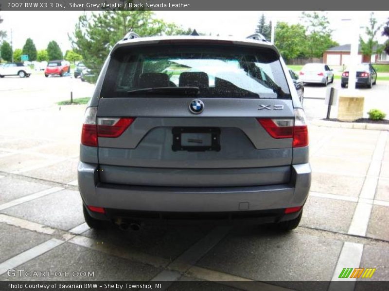 Silver Grey Metallic / Black Nevada Leather 2007 BMW X3 3.0si