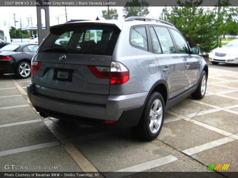 Silver Grey Metallic / Black Nevada Leather 2007 BMW X3 3.0si