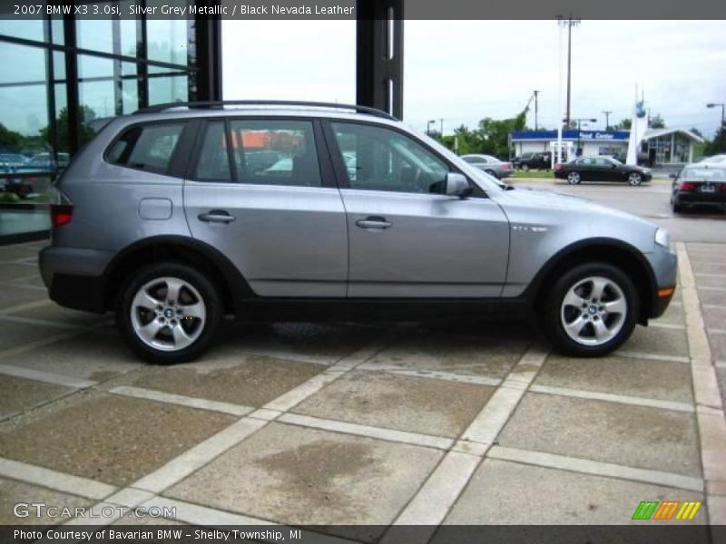 Silver Grey Metallic / Black Nevada Leather 2007 BMW X3 3.0si
