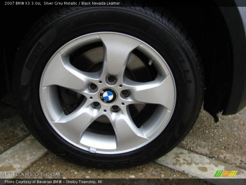 Silver Grey Metallic / Black Nevada Leather 2007 BMW X3 3.0si