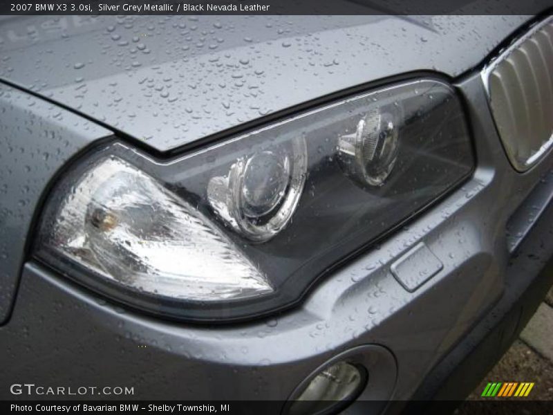Silver Grey Metallic / Black Nevada Leather 2007 BMW X3 3.0si