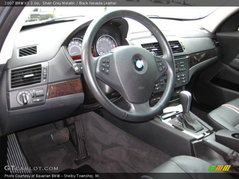 Silver Grey Metallic / Black Nevada Leather 2007 BMW X3 3.0si