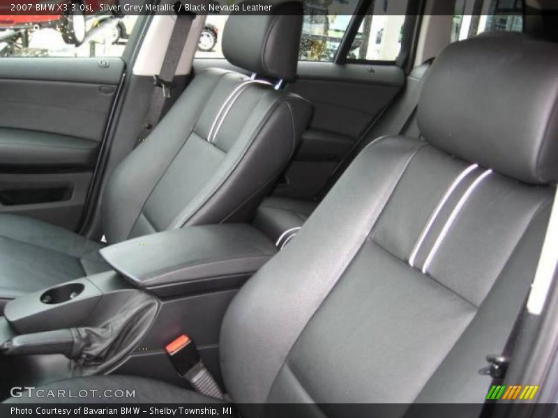 Silver Grey Metallic / Black Nevada Leather 2007 BMW X3 3.0si