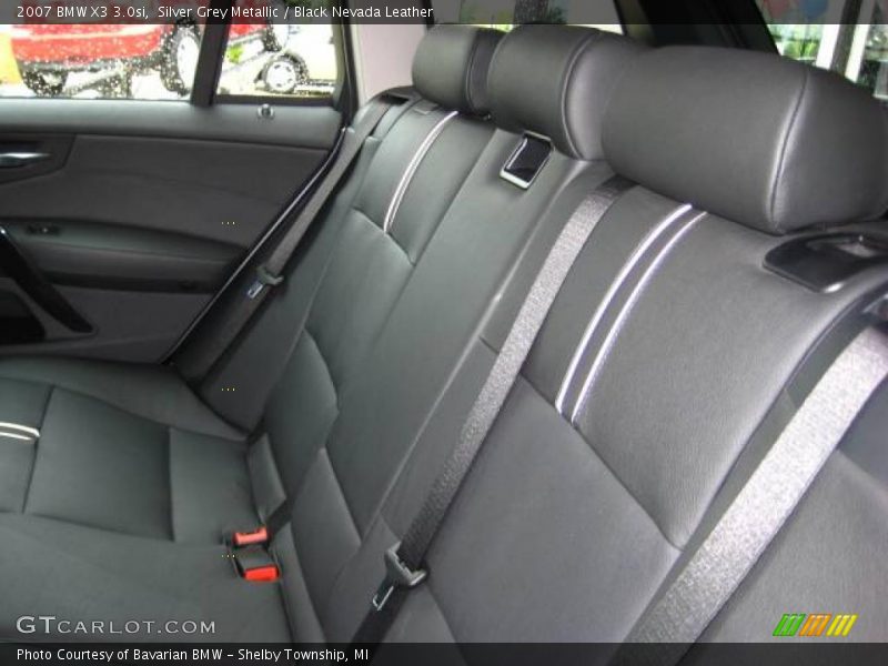 Silver Grey Metallic / Black Nevada Leather 2007 BMW X3 3.0si