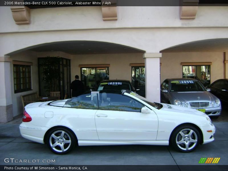 Alabaster White / Ash 2006 Mercedes-Benz CLK 500 Cabriolet