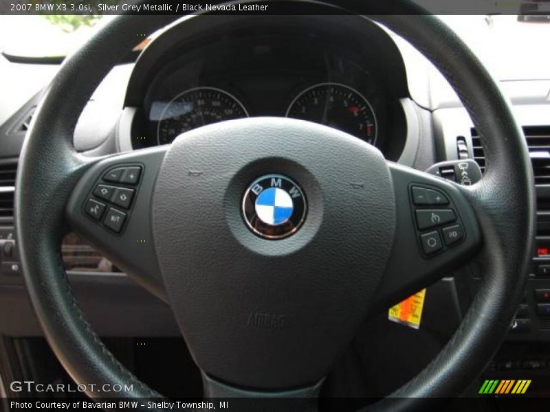 Silver Grey Metallic / Black Nevada Leather 2007 BMW X3 3.0si