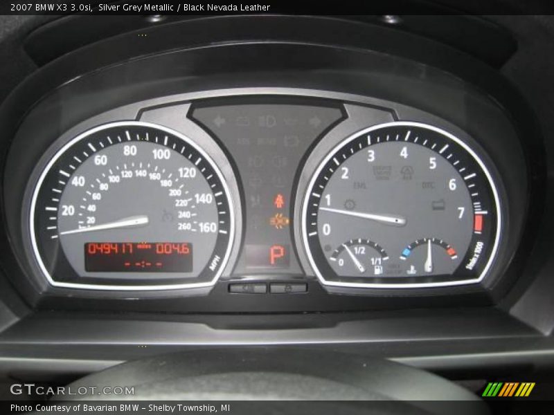 Silver Grey Metallic / Black Nevada Leather 2007 BMW X3 3.0si
