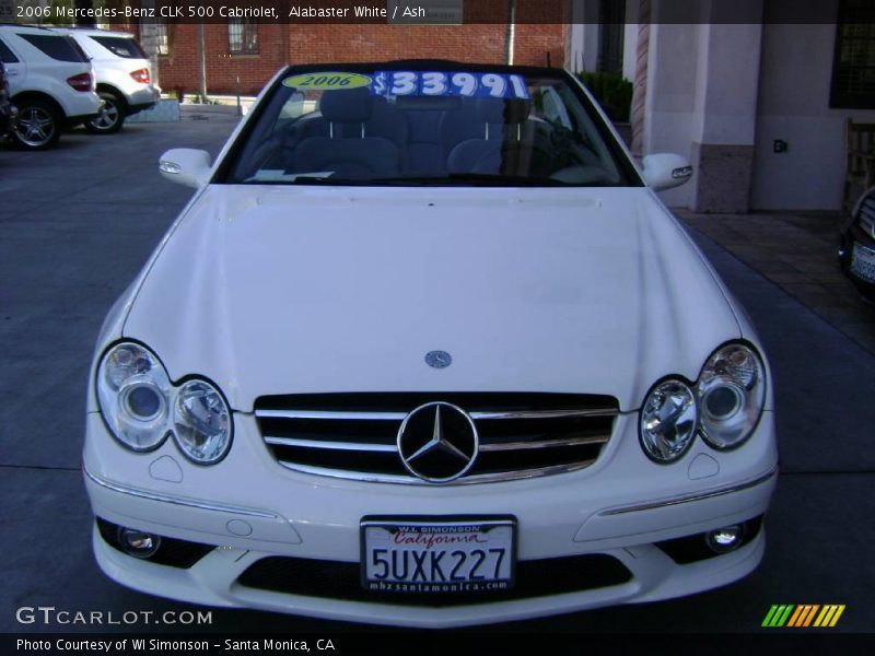 Alabaster White / Ash 2006 Mercedes-Benz CLK 500 Cabriolet