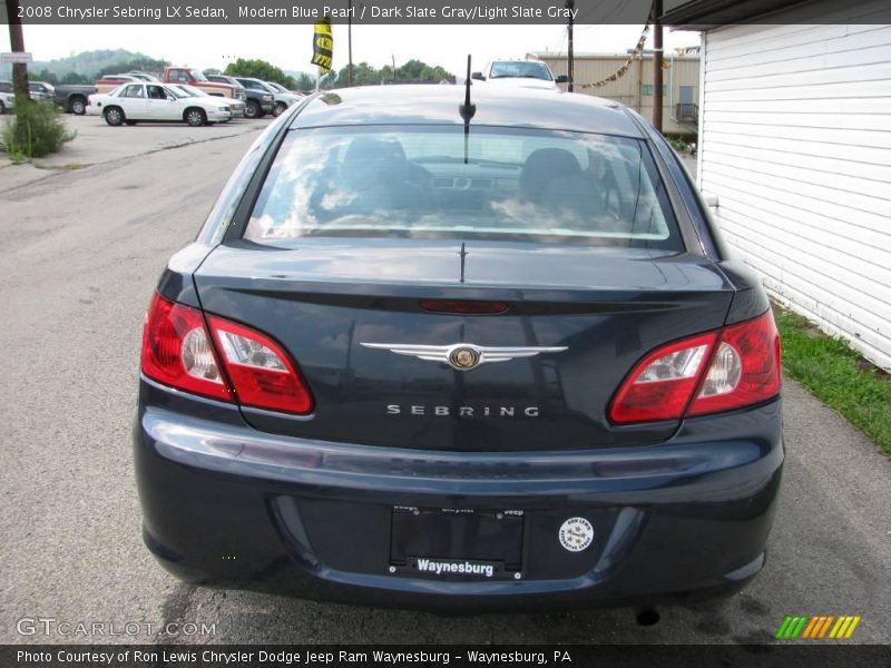 Modern Blue Pearl / Dark Slate Gray/Light Slate Gray 2008 Chrysler Sebring LX Sedan