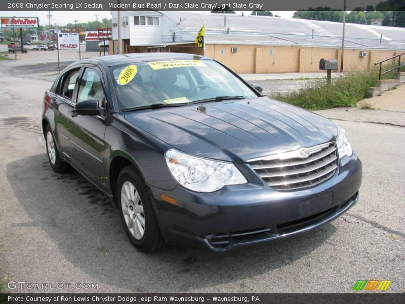 Modern Blue Pearl / Dark Slate Gray/Light Slate Gray 2008 Chrysler Sebring LX Sedan
