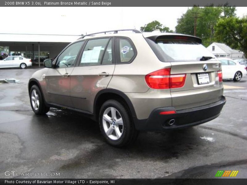 Platinum Bronze Metallic / Sand Beige 2008 BMW X5 3.0si