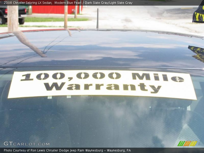 Modern Blue Pearl / Dark Slate Gray/Light Slate Gray 2008 Chrysler Sebring LX Sedan