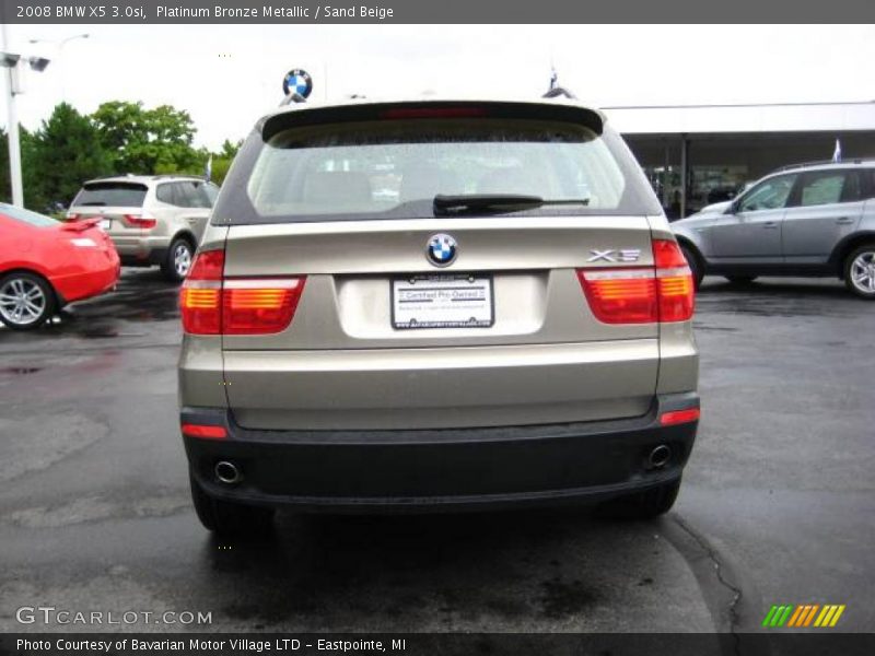 Platinum Bronze Metallic / Sand Beige 2008 BMW X5 3.0si