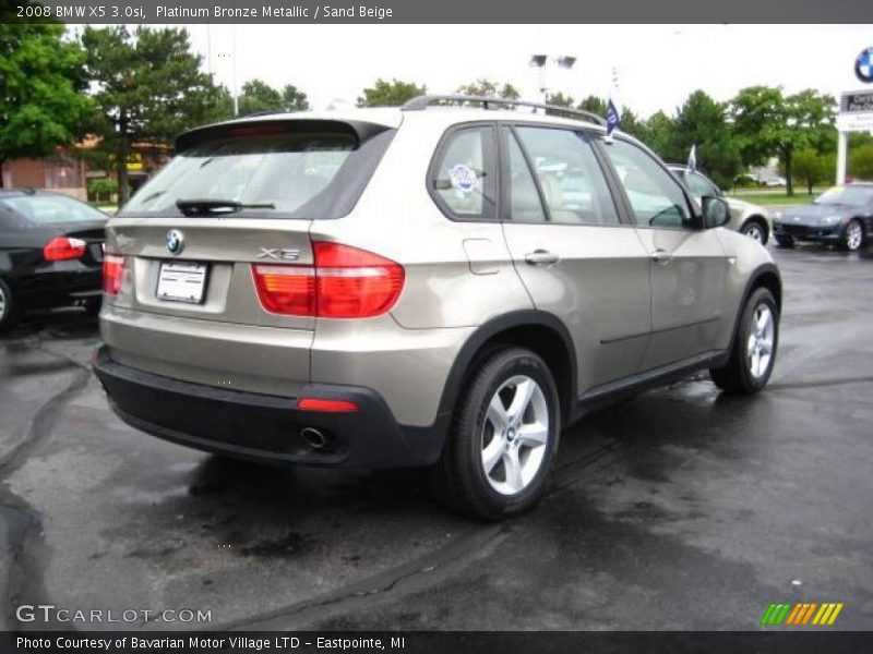 Platinum Bronze Metallic / Sand Beige 2008 BMW X5 3.0si