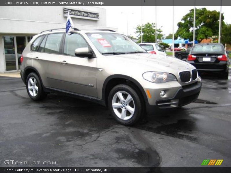 Platinum Bronze Metallic / Sand Beige 2008 BMW X5 3.0si
