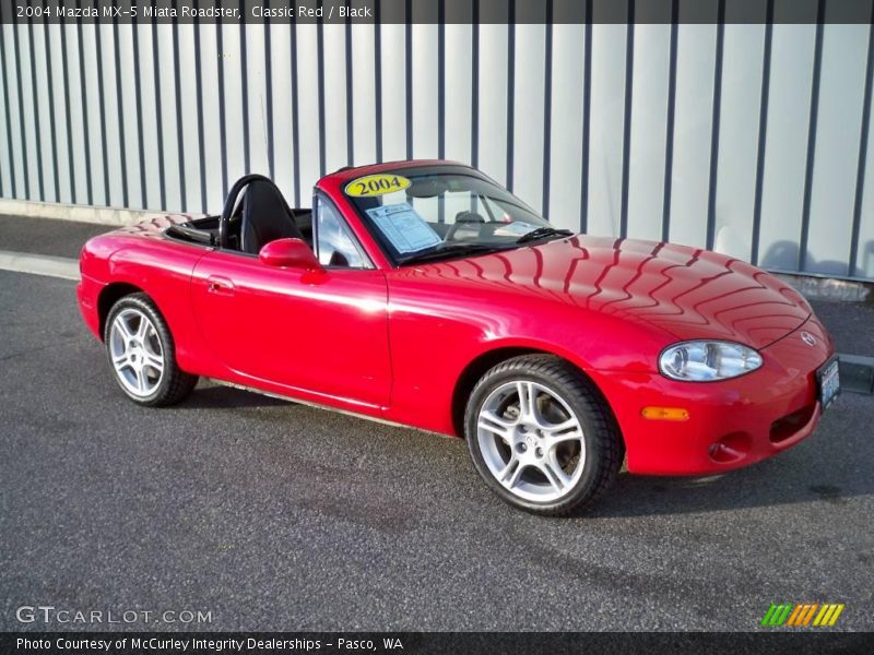Classic Red / Black 2004 Mazda MX-5 Miata Roadster