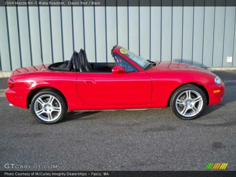 Classic Red / Black 2004 Mazda MX-5 Miata Roadster