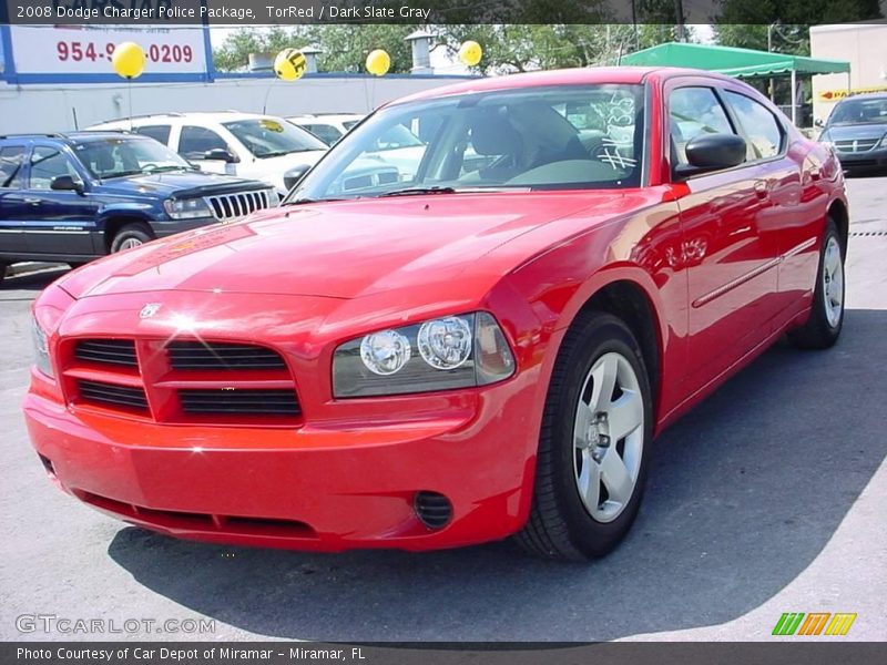 TorRed / Dark Slate Gray 2008 Dodge Charger Police Package