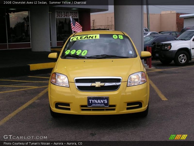Summer Yellow / Charcoal 2008 Chevrolet Aveo LS Sedan