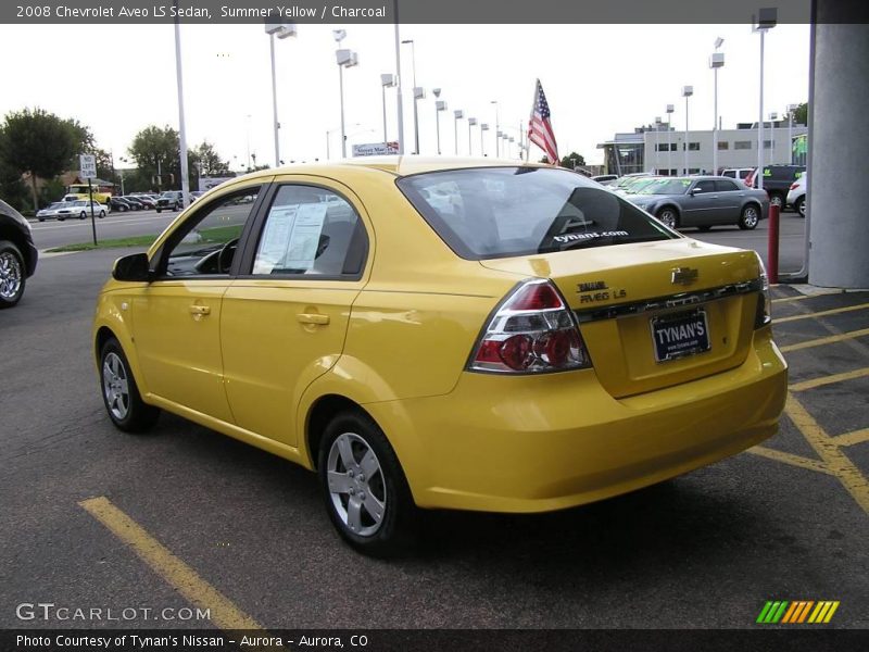 Summer Yellow / Charcoal 2008 Chevrolet Aveo LS Sedan